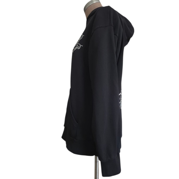 Baby Phat Forever 21  Rhinestone Hoodie Black  Small - Picture 8 of 14